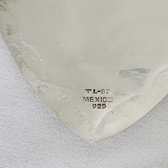 Vintage Taxco Mexico 925 Sterling Silver Heart Pendant Large 3.5" TL-83 24g - Picture 3 of 11